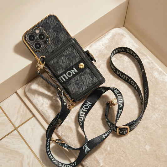 Louis Vuitton iPhone Case – LV Monogram Card Holder Cover with Chain - Elitesmark