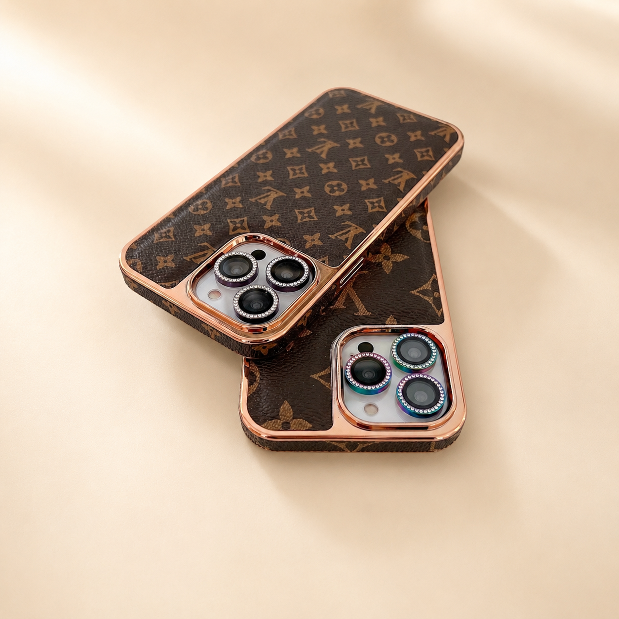 Louis Vuitton iPhone Case – LV Monogram Luxury Phone Case Luxury phone case with brand logo on a beige background