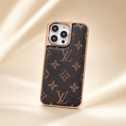 Louis Vuitton iPhone Case – LV Monogram Luxury Phone Case Luxury phone case with brand logo on a beige background
