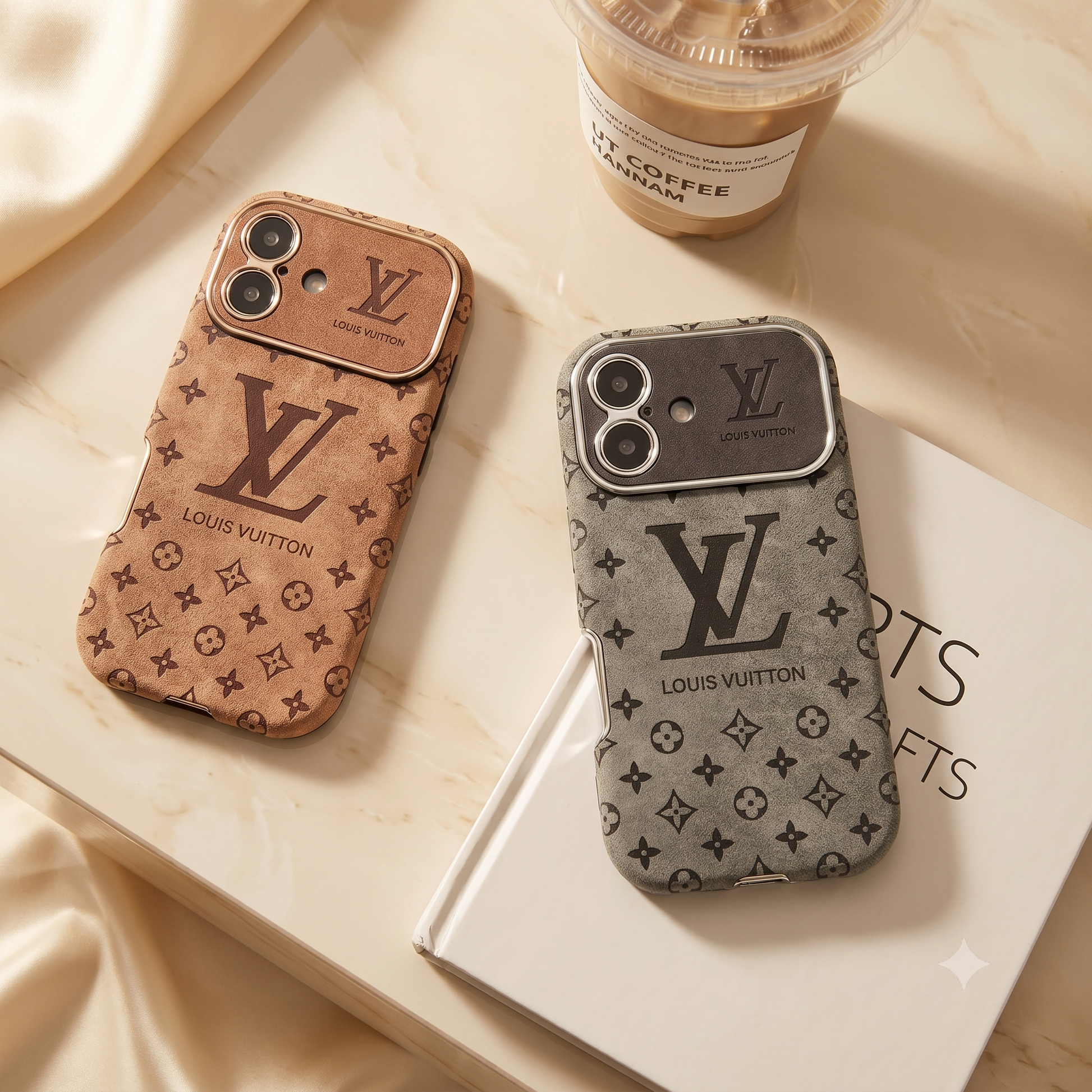 Louis Vuitton iPhone Case – Premium Leather Cover iPhone Case 17 Pro max | Black & Brown