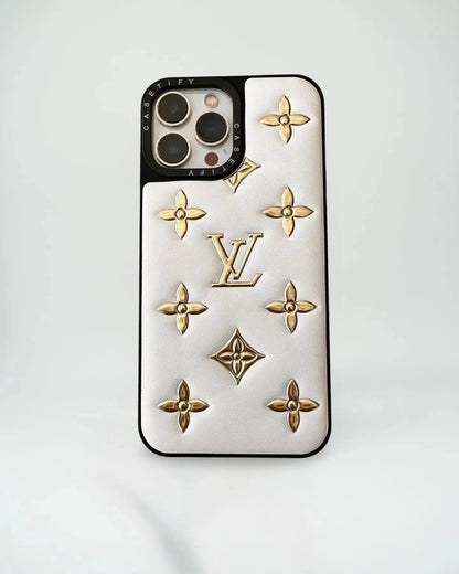 Louis Vuitton iPhone 17 Pro Max Case - White Monogram Coussin Chain