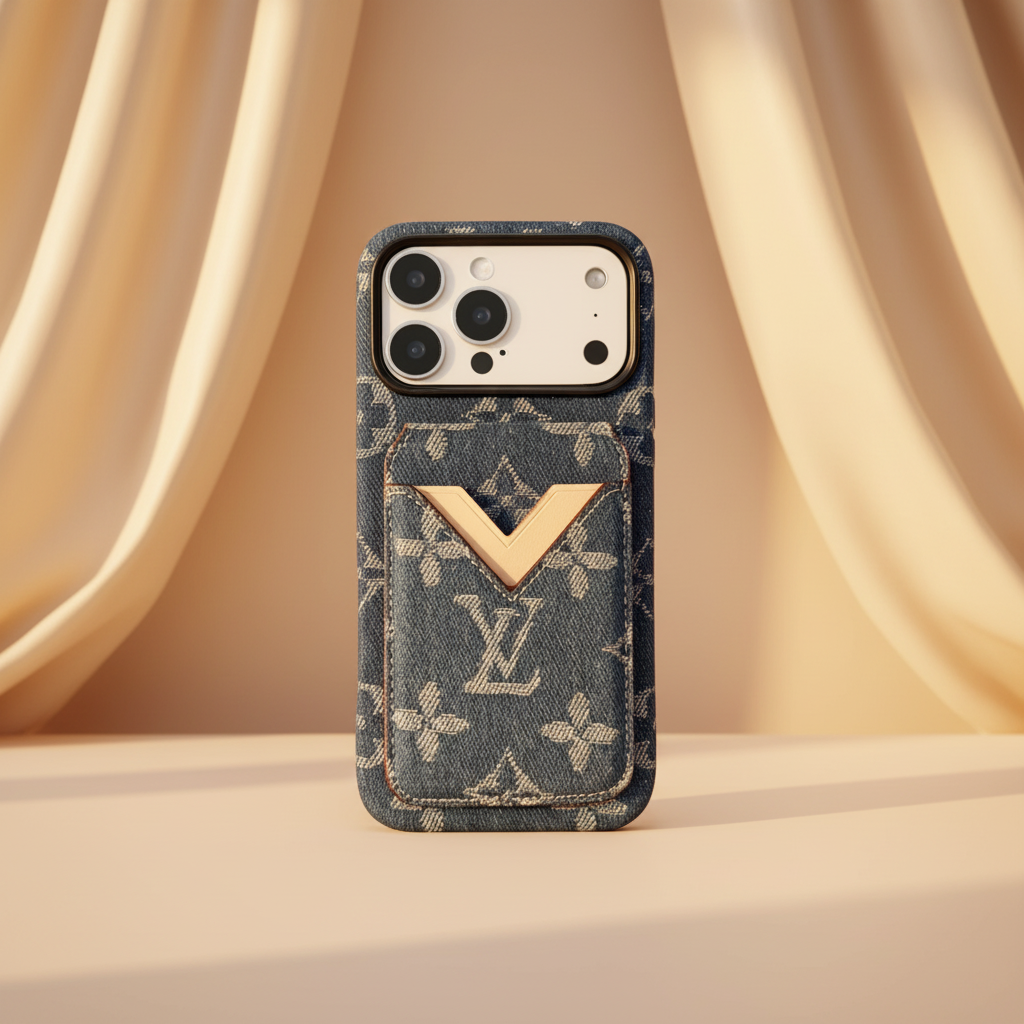 Monogram Denim | White Monogram Multicolors Louis Vuitton iPhone 17 Pro Max Case with Cardholder – Classic Canvas Luxury | luxury iPhone case, designer phone case, LV monogram, Louis Vuitton inspired, iPhone 17 Pro Max case | Elitesmark