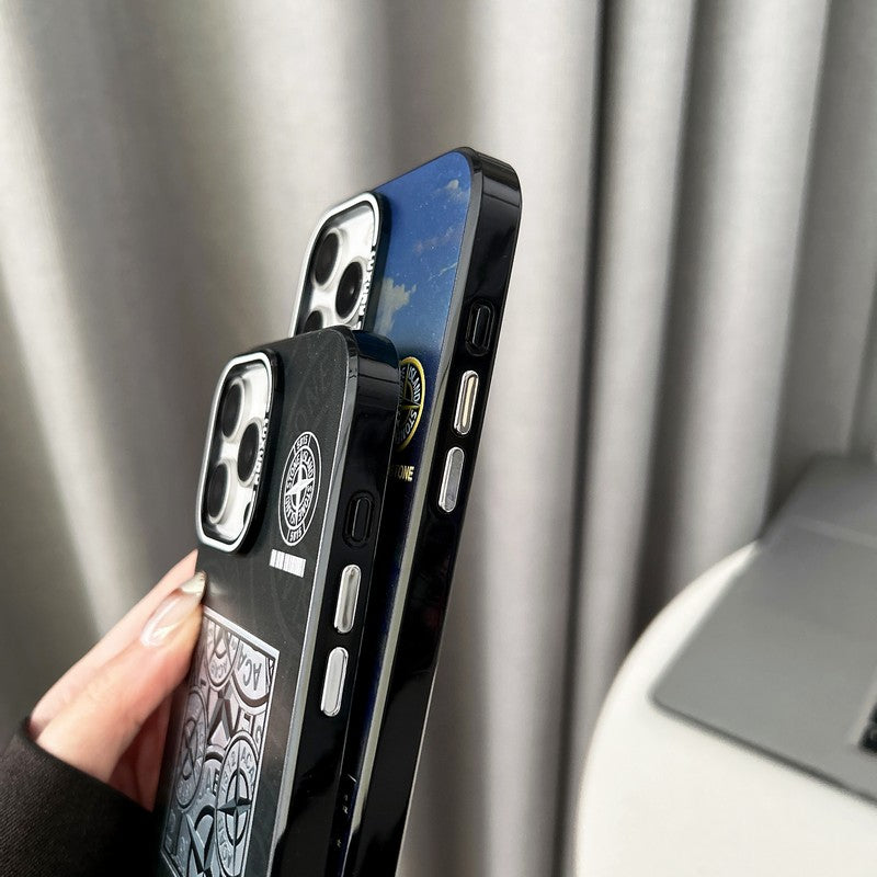 Stone Black & Blue iPhone Case