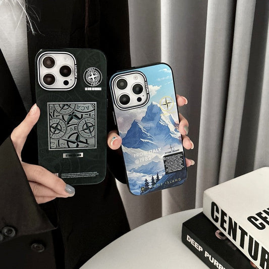 Stone Black & Blue iPhone Case