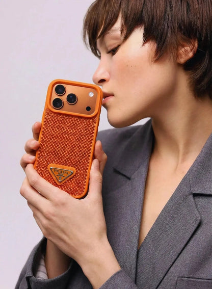 Grey Diamond Prada iPhone 17 Pro Max Case