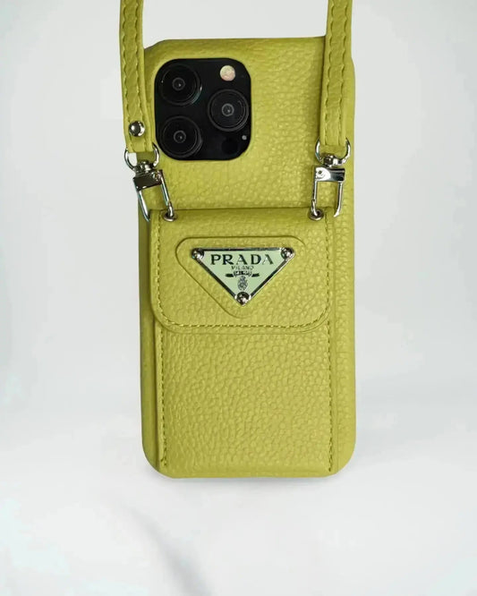 Le Citrine Prada iPhone 17 Pro Max Case With Strap Crossbody