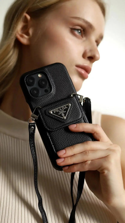Le Noir Prada iPhone 17 Pro Max Case With Strap Crossbody