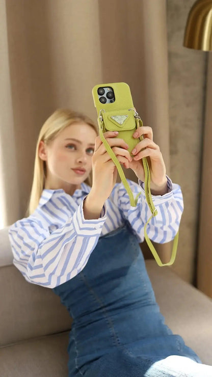 Le Citrine Prada iPhone 17 Pro Max Case With Strap Crossbody