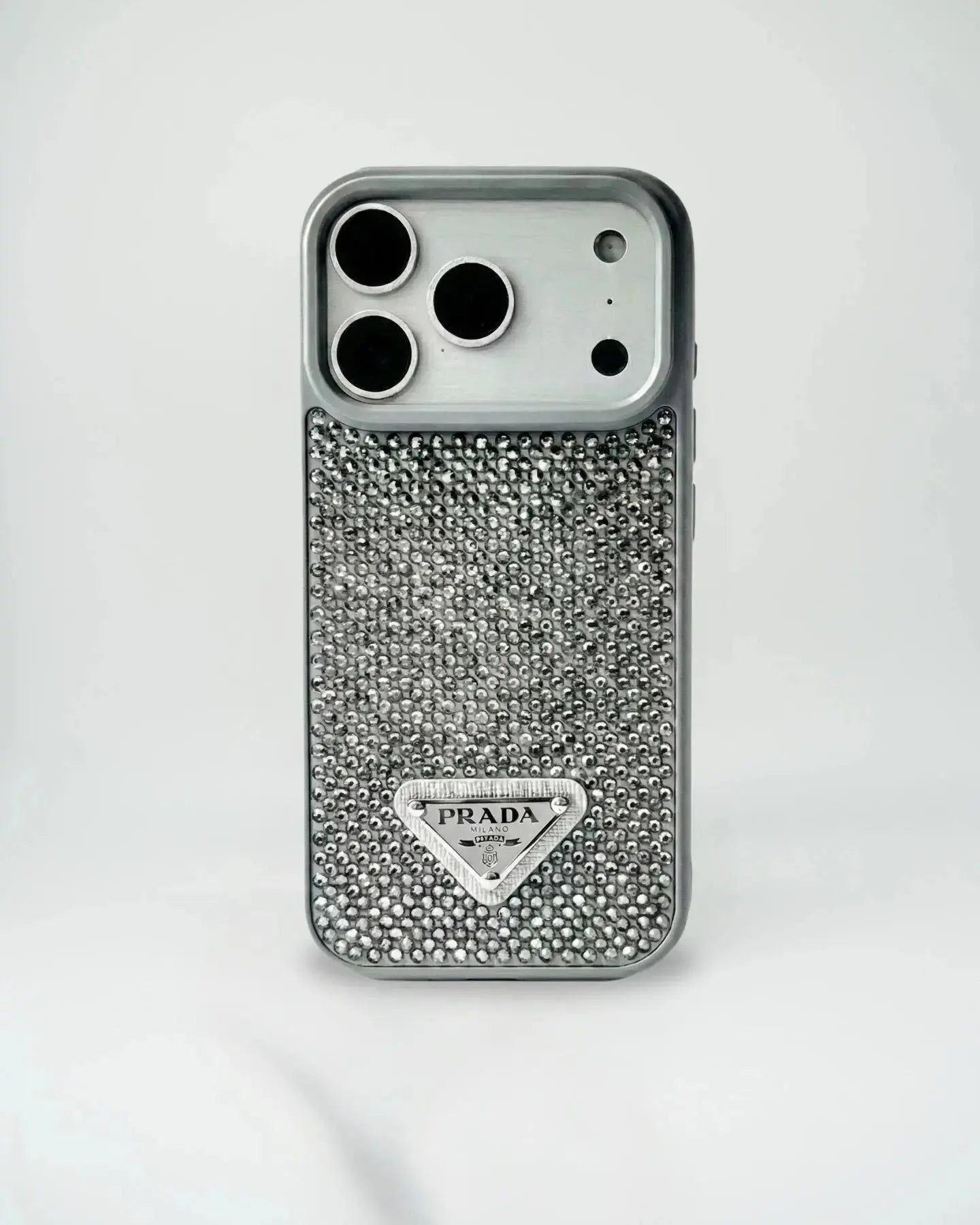 Grey Diamond Prada iPhone 17 Pro Max Case