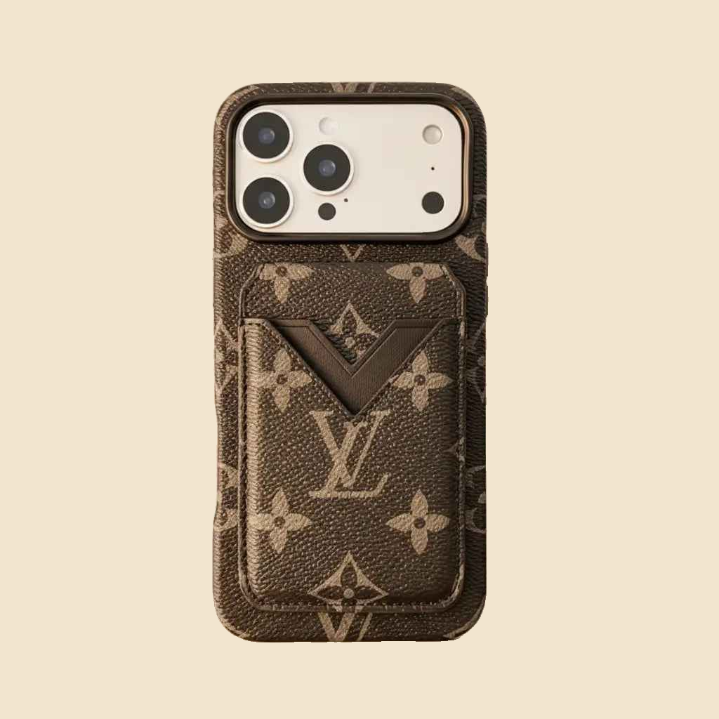 Beige Monogram Gucci iPhone 17 Pro Max Case with Cardholder – Classic Canvas Luxury