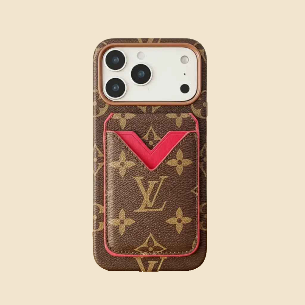 Beige Monogram Gucci iPhone 17 Pro Max Case with Cardholder – Classic Canvas Luxury