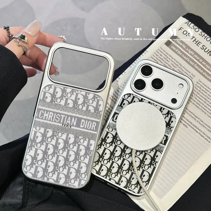Christian Dior iPhone 17 Pro Max Magsafe Case – Luxury Dior Monogram iPhone Cover Gray