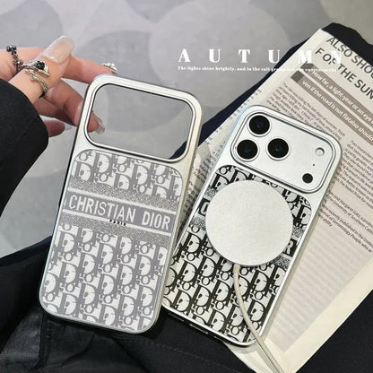 Christian Dior iPhone 17 Pro Max Magsafe Case – Luxury Dior Monogram iPhone Cover Gray