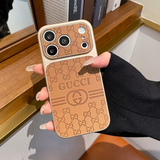 Gucci iPhone 17 Pro Max Case – Luxury Fashion iPhone Case Brown