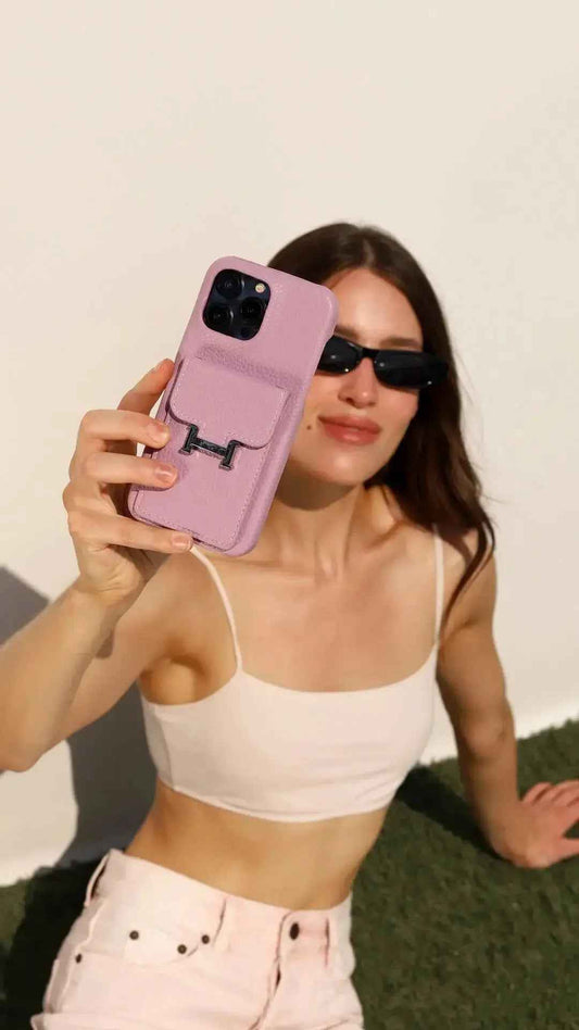 Le Lilas Hermès iPhone 16 Pro Max Case with Cardholder