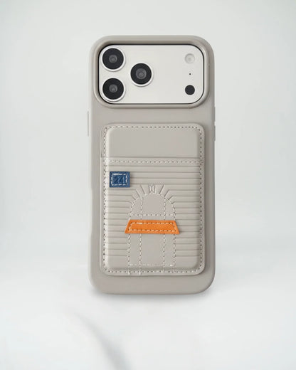 Orange Hermès iPhone 17 Pro Max Case with Card Slot – Luxury Leather Hermes Phone Case