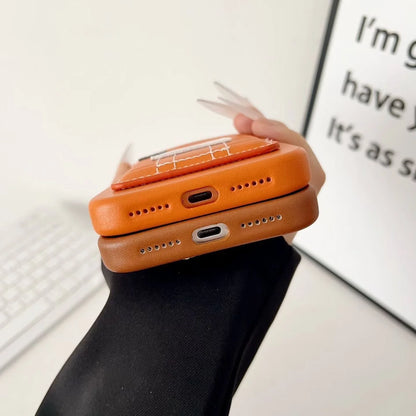 Pink Hermès iPhone 17 Pro Max Case with Card Slot – Luxury Leather Hermes Phone Case