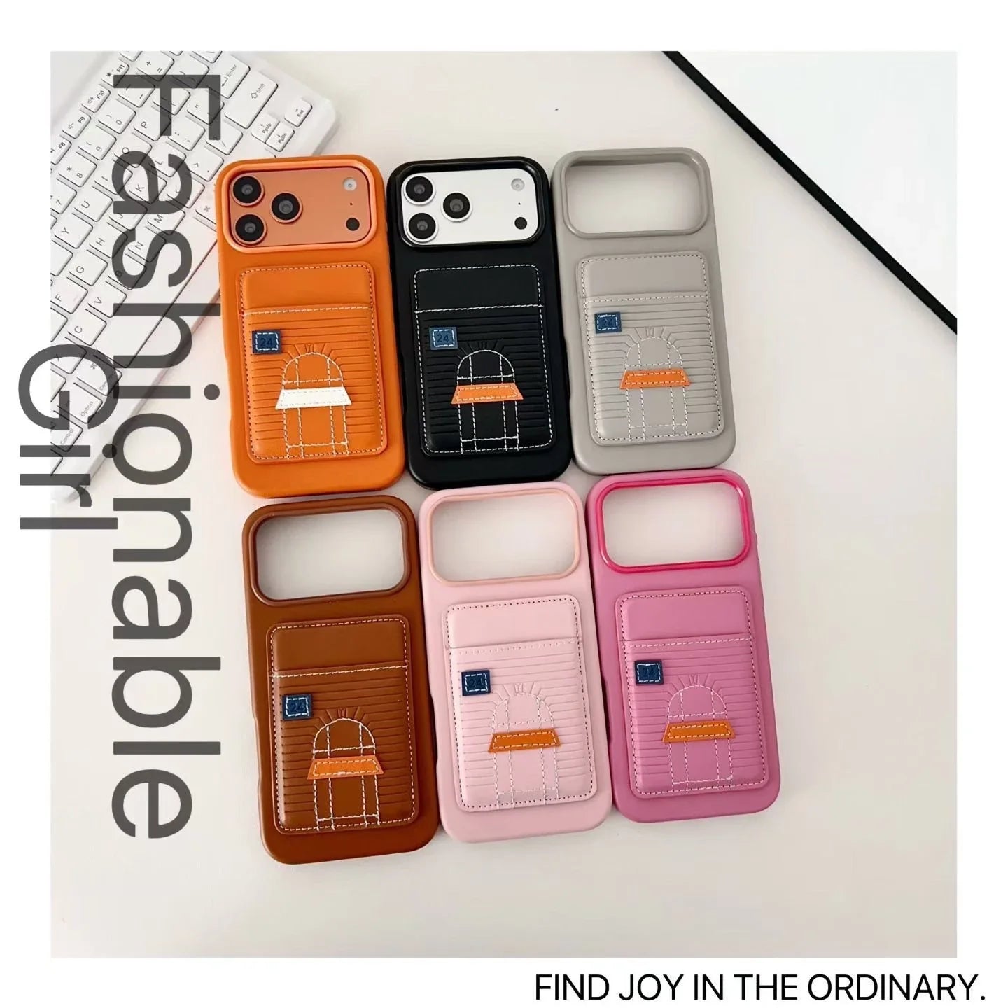 Pink Hermès iPhone 17 Pro Max Case with Card Slot – Luxury Leather Hermes Phone Case