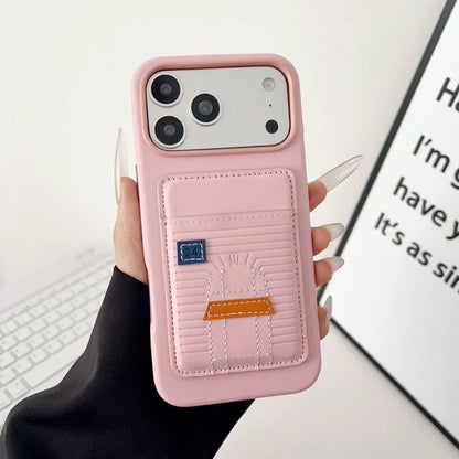 Pink Hermès iPhone 17 Pro Max Case with Card Slot – Luxury Leather Hermes Phone Case