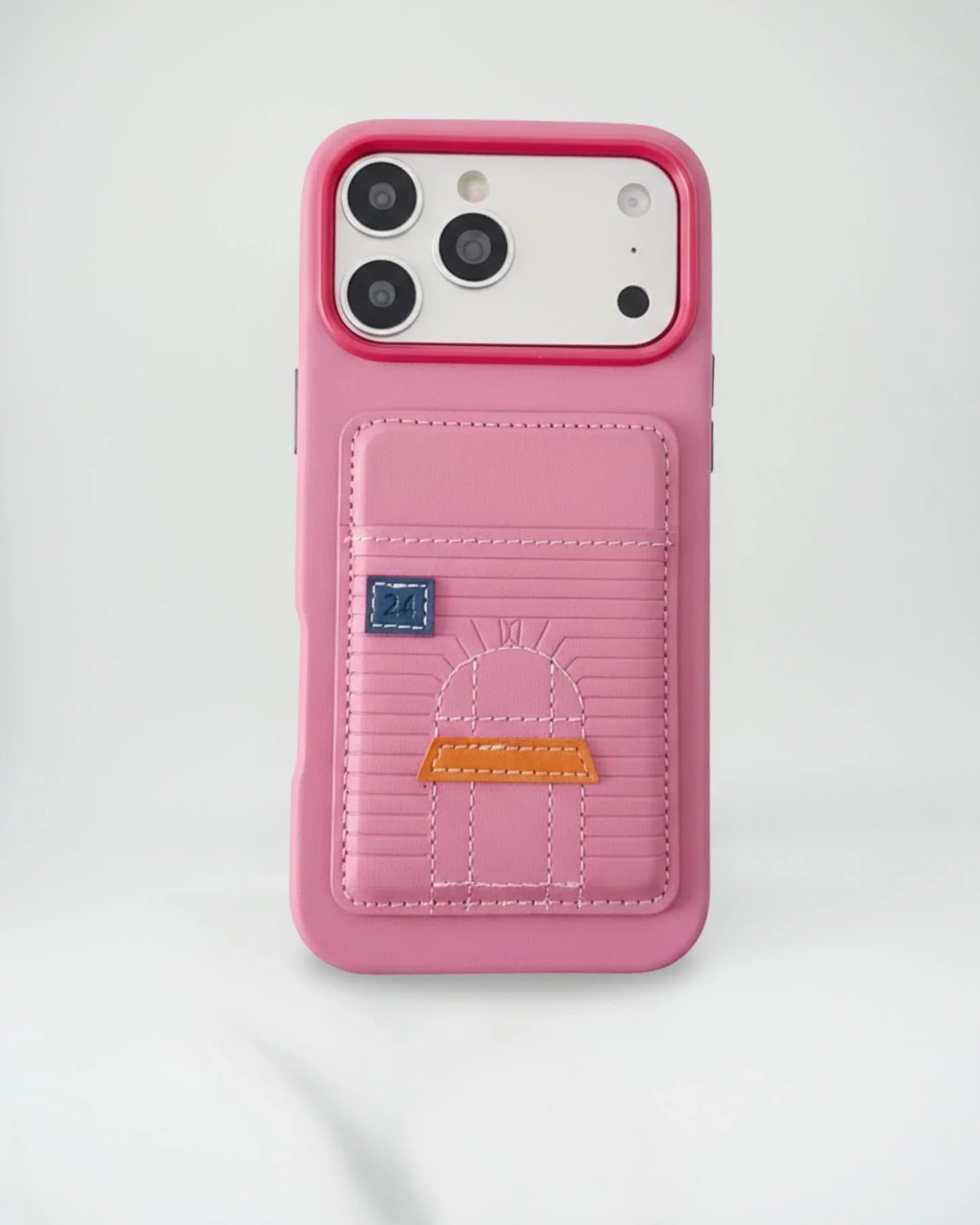 Pink Hermès iPhone 17 Pro Max Case with Card Slot – Luxury Leather Hermes Phone Case