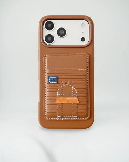 Pink Hermès iPhone 17 Pro Max Case with Card Slot – Luxury Leather Hermes Phone Case