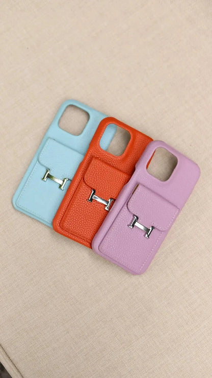 Le Bleu Hermès iPhone 17 Pro Max Case with Cardholder