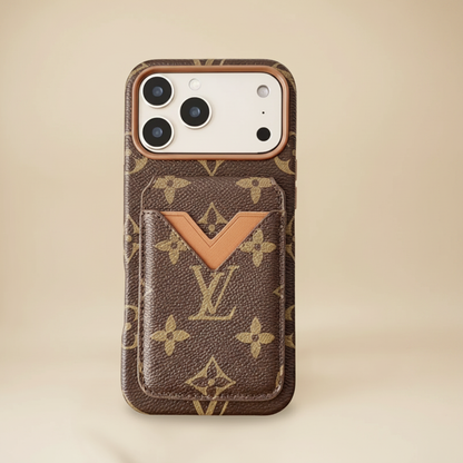 Black Multicolor Louis Vuitton iPhone 17 Pro Max Case – Top View | multicolor LV monogram cardholder, luxury designer cover | Elitesmark