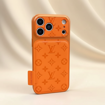 Black LV Monogram Shadow iPhone 17 Pro Max Case – Full Product View | luxury designer cover, Elitesmark premium phone accessories | Elitesmark