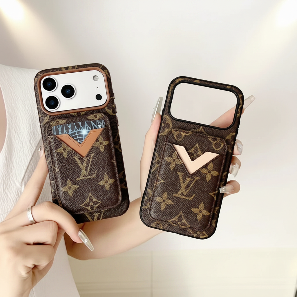 Brown Camel LV iPhone 17 Pro Max Case – Lifestyle Shot | camel monogram luxury cover, Elitesmark premium phone accessories | Elitesmark