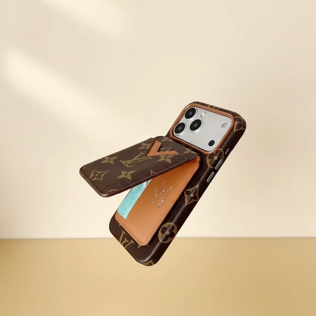 Brown Camel LV iPhone Case – Camera Cutout | precise cutouts, camel LV monogram, luxury designer cover | Elitesmark
