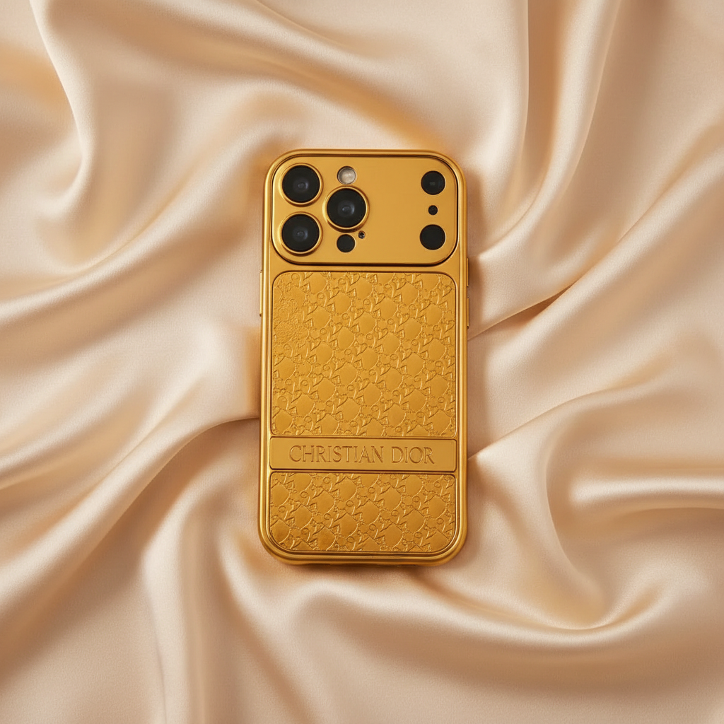 Monarch Signature Edition iPhone Case – Iconic Pattern Detailing | durable PC shell, raised edge protection, statement luxury iPhone case | Elitesmark