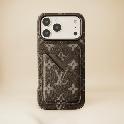 Beige Monogram Gucci iPhone 17 Pro Max Case with Cardholder – Classic GG Canvas Luxury | beige GG monogram, cardholder slot, Italian designer cover | Elitesmark