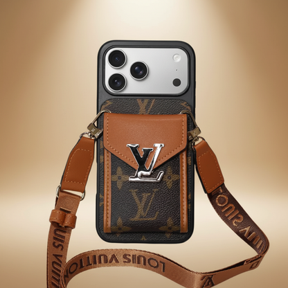 Black Louis Vuitton iPhone Case – Monogram Detail | classic LV texture, premium designer iPhone 17 cover | Elitesmark