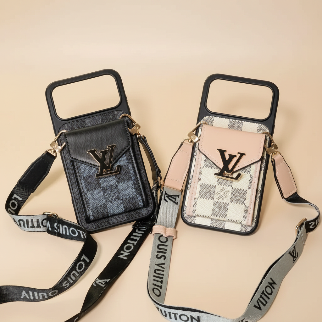 Camel Brown Louis Vuitton iPhone Case – Side Profile | slim luxury LV cover, classic monogram pattern | Elitesmark