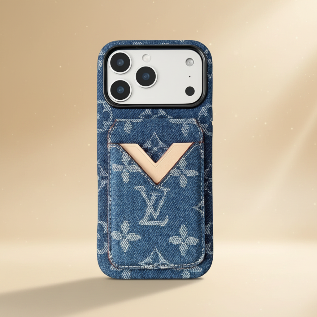 Black Multicolor LV iPhone 17 Pro Max Case – Angle Shot | multicolor LV monogram, luxury phone case | Elitesmark