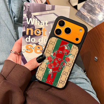Kingsnake Gucci iPhone 17 Pro Max Case – GG Monogram Web Stripe Luxury Cover