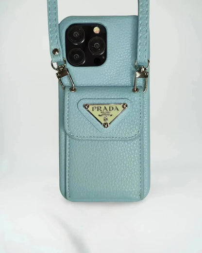 L'Ivoire Prada iPhone 17 Pro Max Case With Strap Crossbody