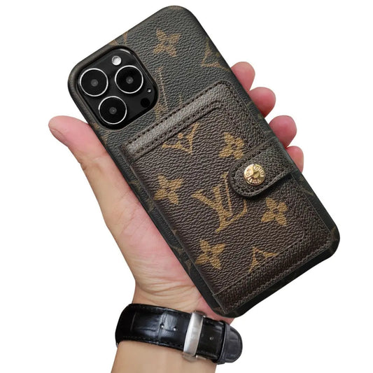 Louis Vuitton Luxury LV iPhone Case With Credit Card Holder - Elitesmark